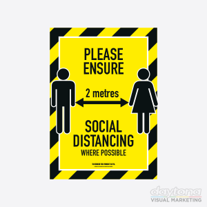 A4 Strut Card for Social Distancing