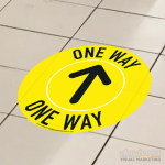 One Way Floor Vinyl Sticker Disc