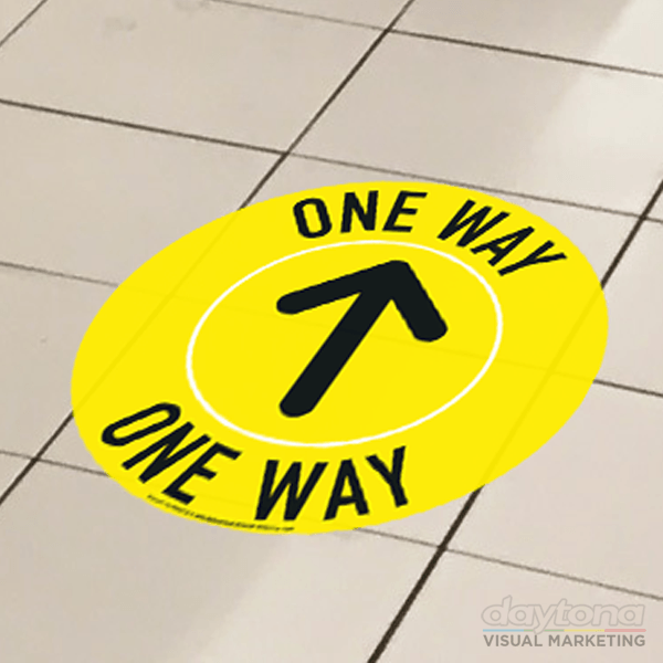 One Way Floor Vinyl Sticker Disc