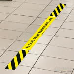 please stand behind the line floor sticker