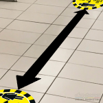 floor sticker arrow markers 2mtr black