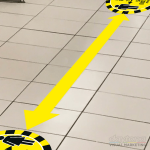 floor sticker arrow markers 2mtr yellow