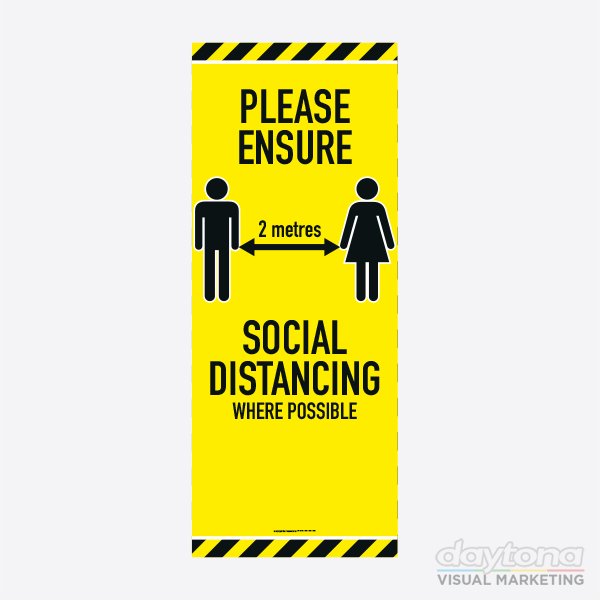 social distancing roller banner